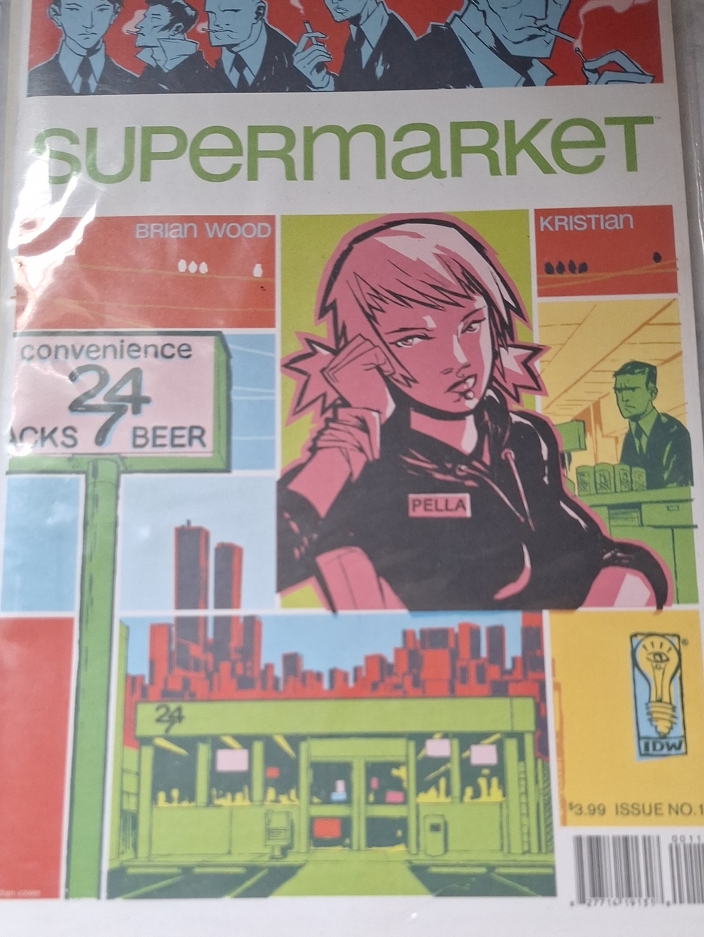 Supermarket Graphic Novel Cover - Pink & Green Artwork